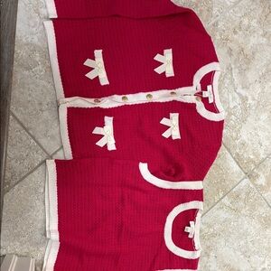 Lilly Pulitzer Valoria Sweater Set Raspberry Rouge anCream Cardigan and Tank
